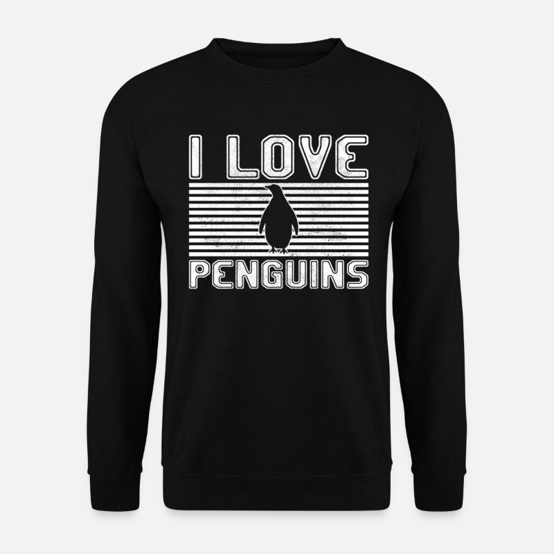 I love penguins - Unisex Sweatshirt - black
