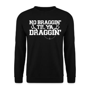 Buck Deer Hunting Hunter No - Unisex Sweatshirt - black - Front - Alina (178cm) & Michal (187cm)