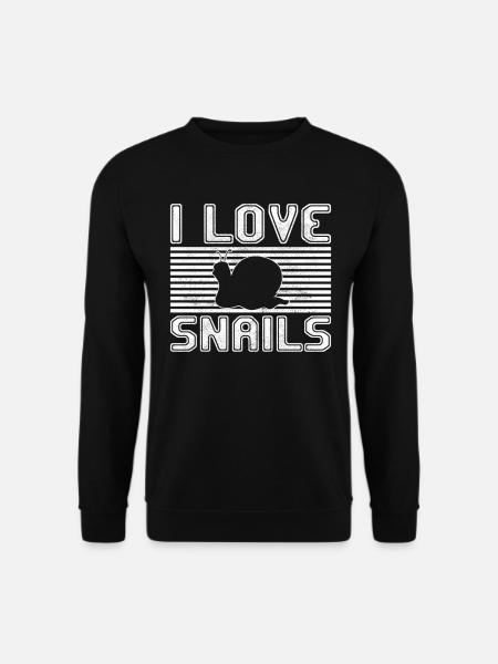 I love snails - Unisex Sweatshirt - black
