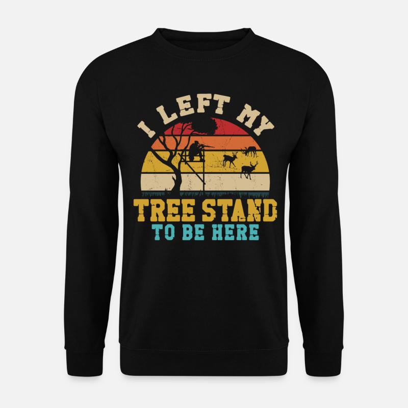 Buck Deer Hunting Hunter Retro - Unisex Pullover - Schwarz