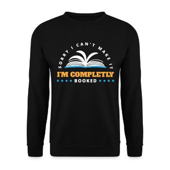 Bookworm Book Lover Literary Reading - Unisex Sweatshirt - black - Front - Alina (178cm) & Michal (187cm)