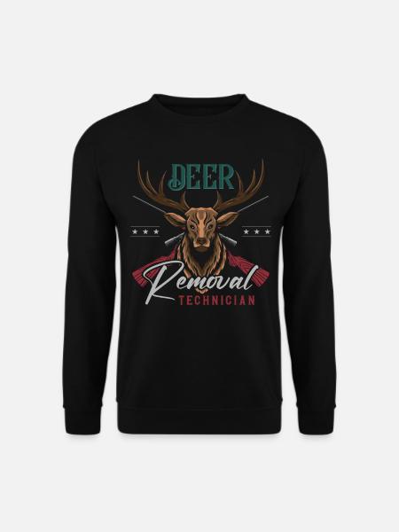 Buck Deer Hunting Hunter Deer - Unisex Pullover - Schwarz