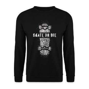 Skate ou le Skater Skateboarder Skatepark Skating - Sweat-shirt Unisexe - noir - Devant - Alina (178cm) & Michal (187cm)