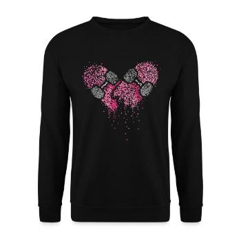 Skateboard Herz Skateboarder Skater Skateboarderin - Unisex Pullover - Schwarz - Vorne - Alina (178cm) & Michal (187cm)