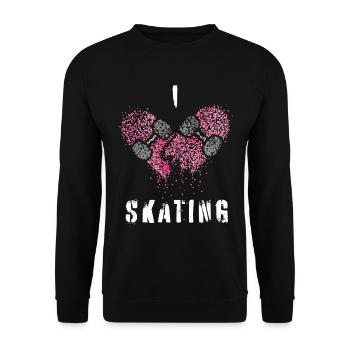 Skaterin Skateboarderin Skating Skater Skateboard - Unisex Pullover - Schwarz - Vorne - Alina (178cm) & Michal (187cm)