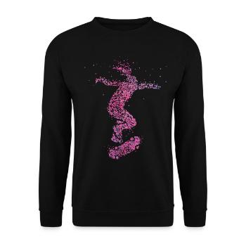 Skateboard Skating Skater Skateboarding Halfpipe - Unisex Sweatshirt - black - Front - Alina (178cm) & Michal (187cm)