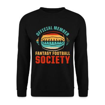 Fantasy Football Official Member Vintage Sports - Unisex Sweatshirt - black - Front - Alina (178cm) & Michal (187cm)