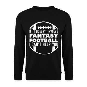 Fantasy Football Involve Sports Football Player - Unisex Sweatshirt - black - Front - Alina (178cm) & Michal (187cm)
