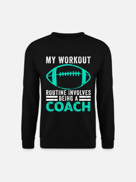 Fußball-Trainingsroutine Sport Fußballtrainer - Unisex Pullover - Schwarz