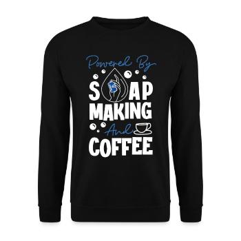 Soap Making Crafting Powered By - Unisex Sweatshirt - black - Front - Alina (178cm) & Michal (187cm)