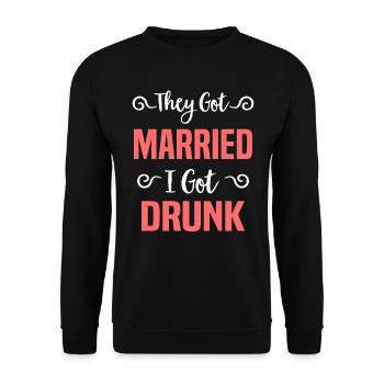 JGA Mariage Mariage Jungesellenabschied Party - Sweat-shirt Unisexe - noir - Devant - Alina (178cm) & Michal (187cm)
