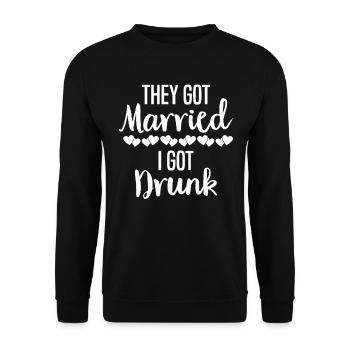 JGA Mariage Mariage Jungesellenabschied Party - Sweat-shirt Unisexe - noir - Devant - Alina (178cm) & Michal (187cm)