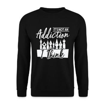 Fountain Pen Writing Pen Addiction Artist - Unisex Sweatshirt - black - Front - Alina (178cm) & Michal (187cm)