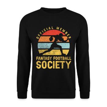Fantasy Football Official Member Vintage Sports - Unisex Sweatshirt - black - Front - Alina (178cm) & Michal (187cm)
