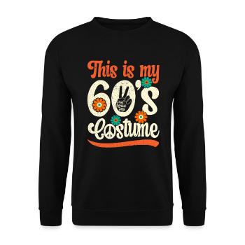 Costume de fête des années 60 des années 1960 des années soixante - Sweat-shirt Unisexe - noir - Devant - Alina (178cm) & Michal (187cm)