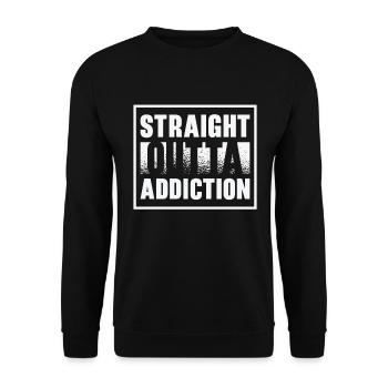 Suchtkranke Genesungskrieger Patienten mit - Unisex Pullover - Schwarz - Vorne - Alina (178cm) & Michal (187cm)