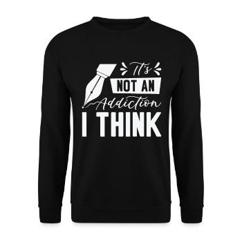 Fountain Pen Writing Pen Addiction Artist - Unisex Sweatshirt - black - Front - Alina (178cm) & Michal (187cm)