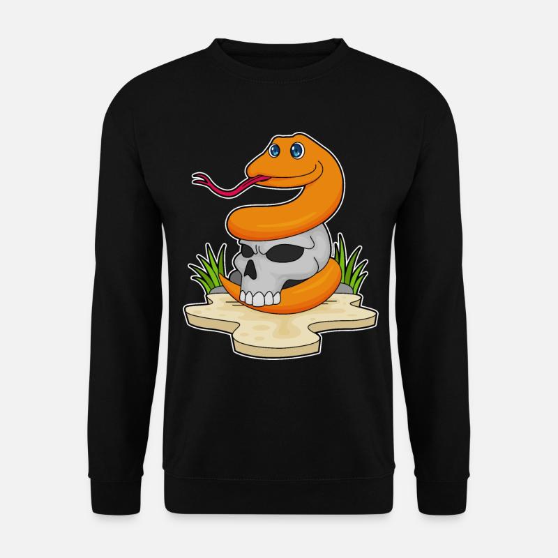 Snake with skull - Unisex Sweatshirt - black