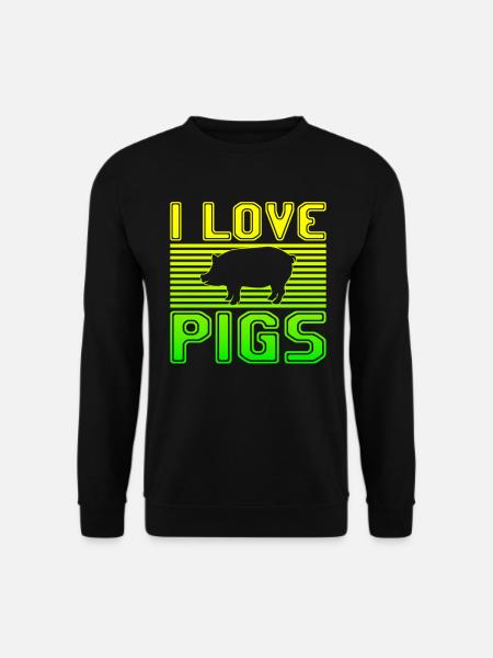 I love pigs - Unisex Sweatshirt - black