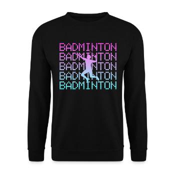 badminton - Unisex Pullover - Schwarz - Vorne - Alina (178cm) & Michal (187cm)