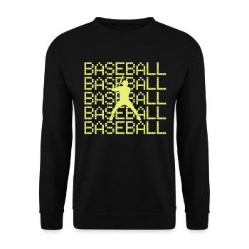 Baseball - Unisex Pullover - Schwarz - Vorne - Alina (178cm) & Michal (187cm)