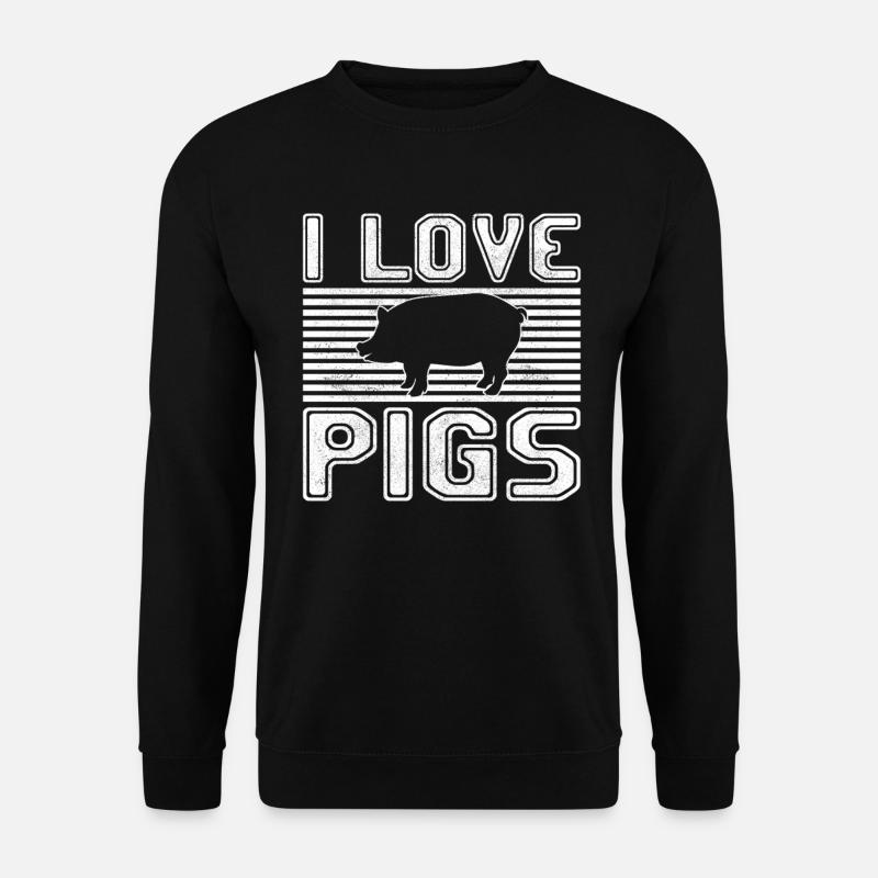 I love pigs - Unisex Sweatshirt - black