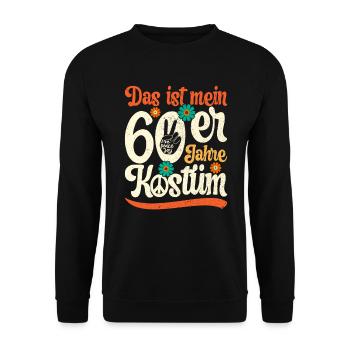 60er Jahre Sechziger Party Outfit Kostüm 1960er - Unisex Pullover - Schwarz - Vorne - Alina (178cm) & Michal (187cm)