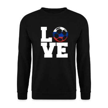 Football Amour Russie - Sweat-shirt Unisexe - noir - Devant - Alina (178cm) & Michal (187cm)