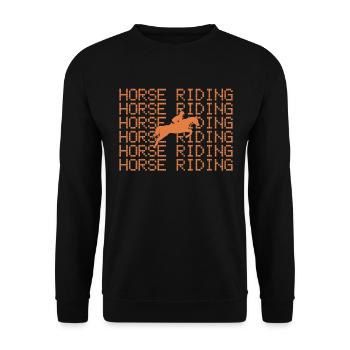 Horse riding - Unisex Sweatshirt - black - Front - Alina (178cm) & Michal (187cm)