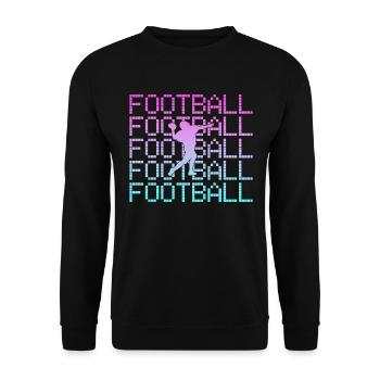 football rugby - Unisex Sweatshirt - black - Front - Alina (178cm) & Michal (187cm)