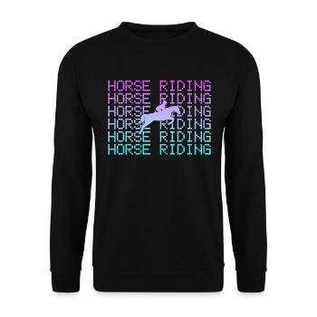 Horse riding - Unisex Sweatshirt - black - Front - Alina (178cm) & Michal (187cm)