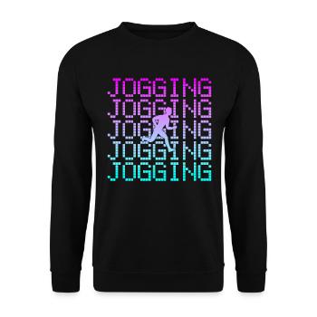 Jog - Unisex Sweatshirt - black - Front - Alina (178cm) & Michal (187cm)