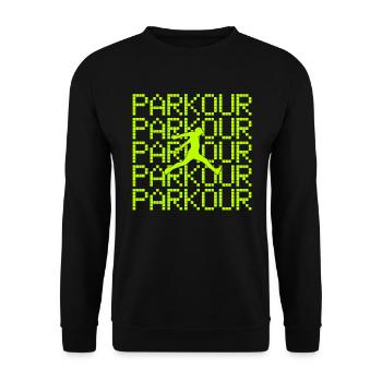 parkour - Sweat-shirt Unisexe - noir - Devant - Alina (178cm) & Michal (187cm)