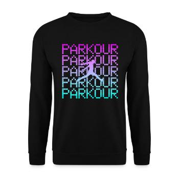 parkour - Unisex Pullover - Schwarz - Vorne - Alina (178cm) & Michal (187cm)