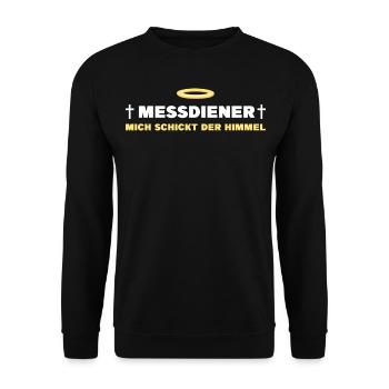 Ministrant Messdienerin Messdiener - Unisex Pullover - Schwarz - Vorne - Alina (178cm) & Michal (187cm)