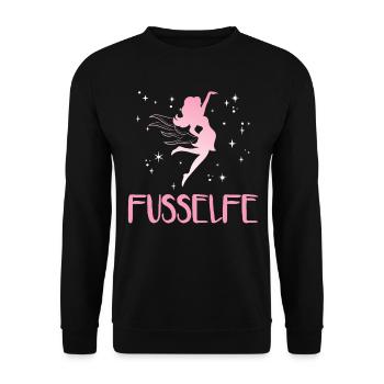 Podologie Pediküre Fußpfleger | Fußelfe - Unisex Pullover - Schwarz - Vorne - Alina (178cm) & Michal (187cm)