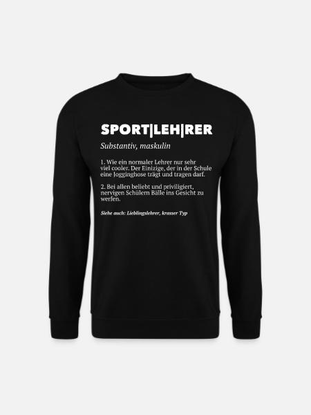 Grundschullehrer Definition Sportlehrer - Unisex Pullover - Schwarz