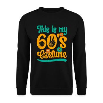 Costume de fête des années 60 des années 1960 des années soixante - Sweat-shirt Unisexe - noir - Devant - Alina (178cm) & Michal (187cm)