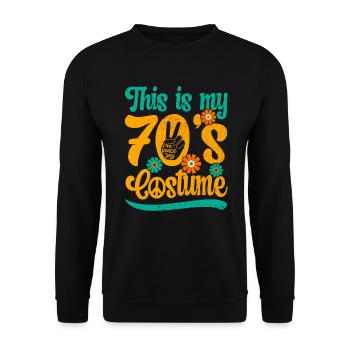 Costume de fête des années 70 seventies 1970 - Sweat-shirt Unisexe - noir - Devant - Alina (178cm) & Michal (187cm)