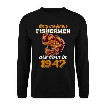 Legendär 75 Jahre alt Geschenk zum 75. Geburtstag - Unisex Pullover - Schwarz - Vorne - Alina (178cm) & Michal (187cm)