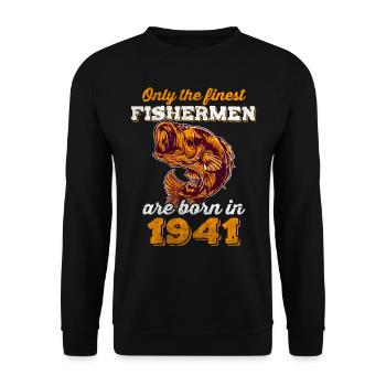 Legendär 81 Jahre alt Geschenk zum 81. Geburtstag - Unisex Pullover - Schwarz - Vorne - Alina (178cm) & Michal (187cm)