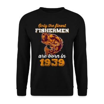 Legendär 83 Jahre alt Geschenk zum 83. Geburtstag - Unisex Pullover - Schwarz - Vorne - Alina (178cm) & Michal (187cm)