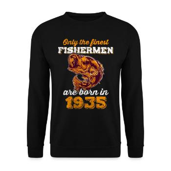 Legendär 87 Jahre alt Geschenk zum 87. Geburtstag - Unisex Pullover - Schwarz - Vorne - Alina (178cm) & Michal (187cm)