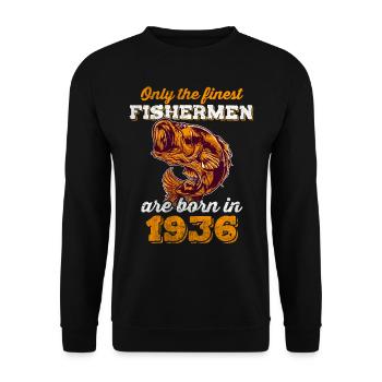 Legendär 86 Jahre alt Geschenk zum 86. Geburtstag - Unisex Pullover - Schwarz - Vorne - Alina (178cm) & Michal (187cm)