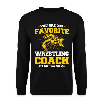 Sports Players Wrestling Coaches Cadeau - Sweat-shirt Unisexe - noir - Devant - Alina (178cm) & Michal (187cm)