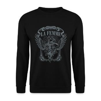 Yellowstone Kelly Reilly LA FEMME T-Shirt - Unisex Sweatshirt - black - Front - Alina (178cm) & Michal (187cm)