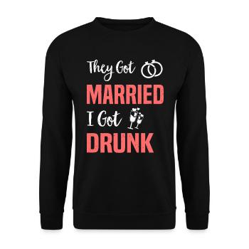 JGA Mariage Mariage Jungesellenabschied Party - Sweat-shirt Unisexe - noir - Devant - Alina (178cm) & Michal (187cm)