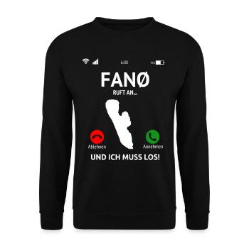Fanø Fanö Dänemark Urlaub Idee - Unisex Pullover - Schwarz - Vorne - Alina (178cm) & Michal (187cm)