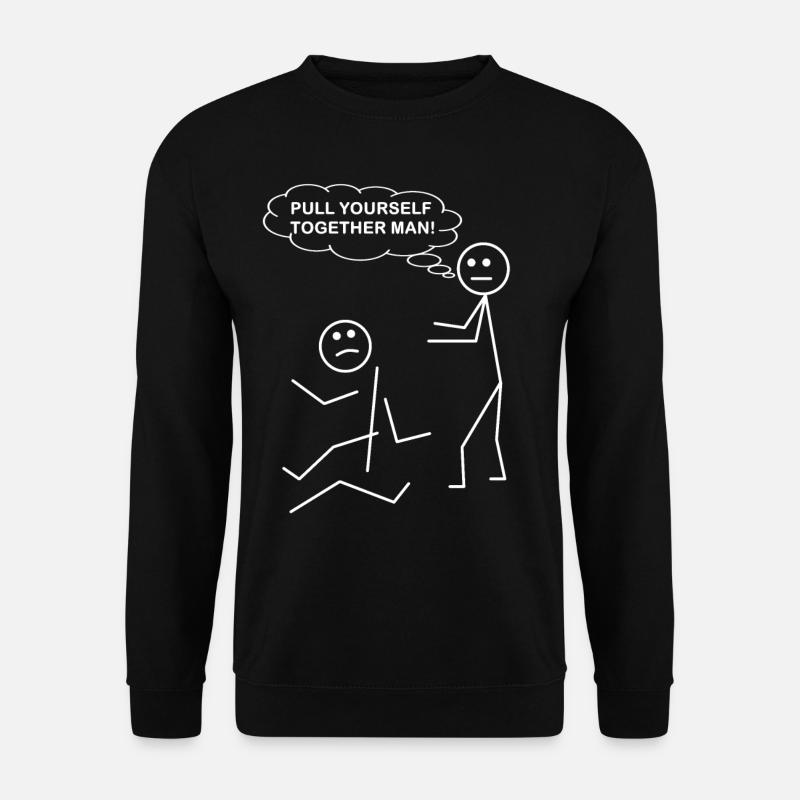 Reiß dich zusammen Mann - Lustig - Unisex Pullover - Schwarz