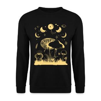 Juste une phase - de la lune - Sweat-shirt Unisexe - noir - Devant - Alina (178cm) & Michal (187cm)